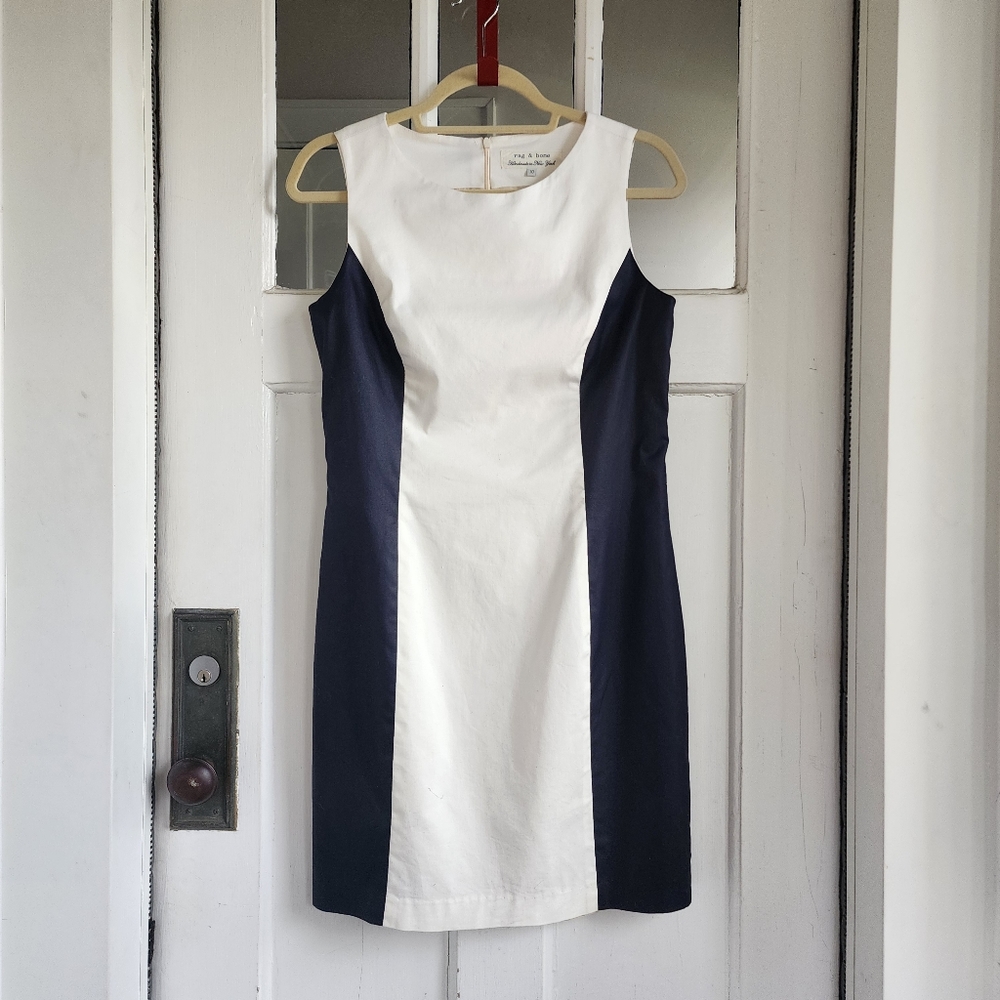 Rag & Bone Colorblock Block Sleeveless Sheath Dress, Size 10